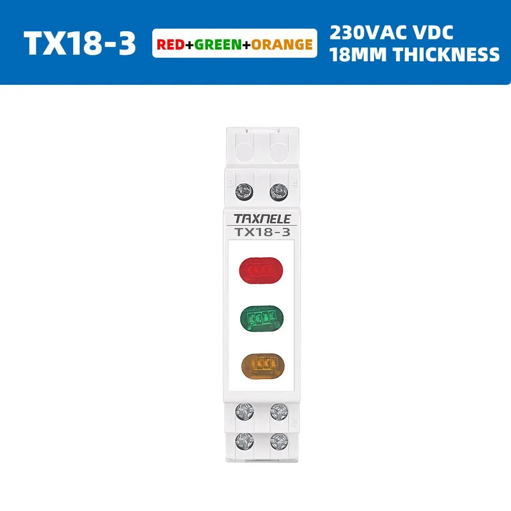 Rail LED Indicateur Blanc Vert Bleu Rouge Câble G6MM Plaque Fixation Moderne Fonctionnel