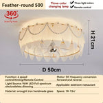 ventilateur classique feuilles lumière led télécommande blanc doré certification ul