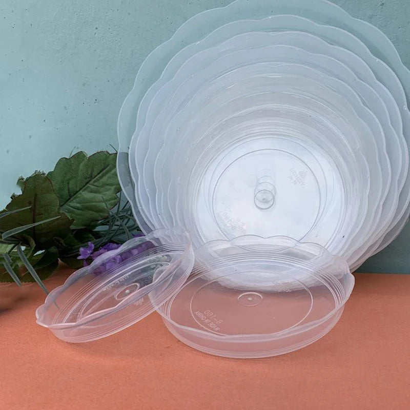 assiettes transparentes modernes plastique pp non enduit 10cm 11.2cm 13cm 13.8cm