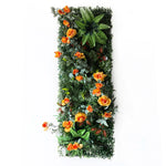 panneau végétal artificiel fleurs roses feuilles vertes décoration murale jardin mariage extérieur intérieur moderne