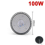 lumière led ufo industrielle 100w 150w 200w noir moderne grille ventilation