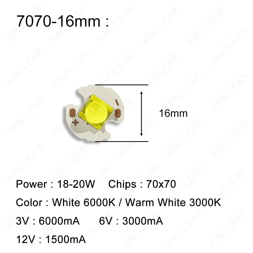 diode led carrée blanc chaud puissance 18w 20w éclairage bricolage montage 12v