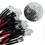 diode led ronde mm câble noir 12v bricolage décoration lumière transparente