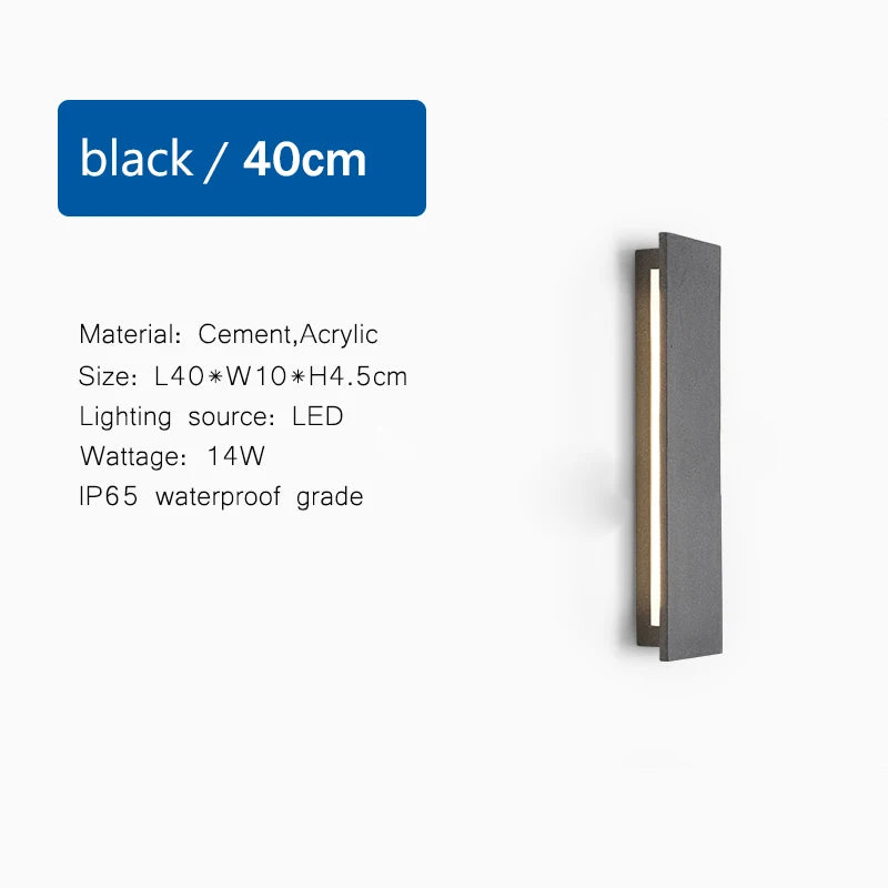 applique murale led moderne gris blanc calcaire étanche extérieure entrée jardin villa