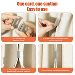 clips magnétiques rideaux argenté lisse brillant modernes fixations sans perçage paires support rideaux réutilisable