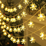 guirlande lumineuse flocons neige blanc multicolore clips festif anniversaire noel mariage valentin