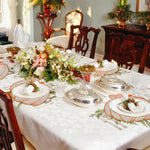 serviettes table automnales citrouille feuilles blanches oranges décoratives respectueuses l'environnement