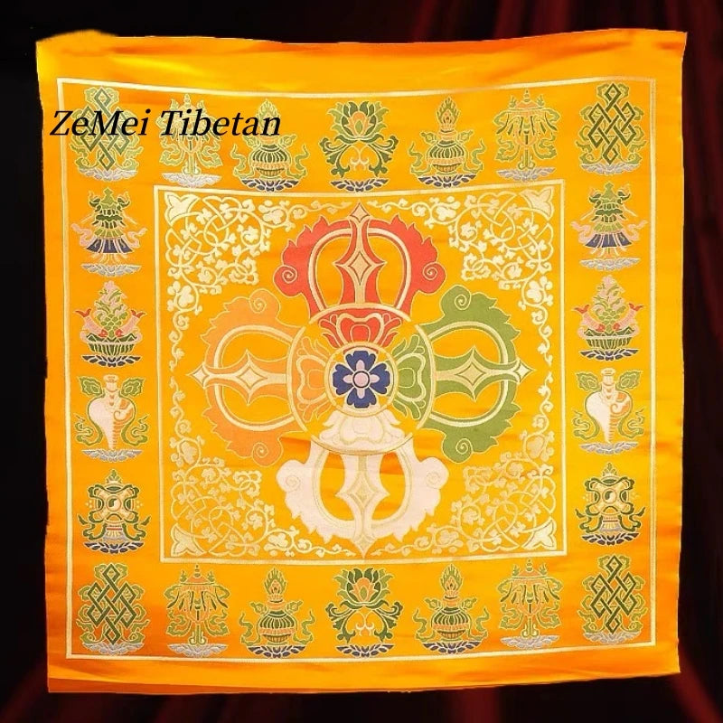 écharpe ethnique motifs floraux couleurs vives texture satinée traditionnelle 100x100cm
