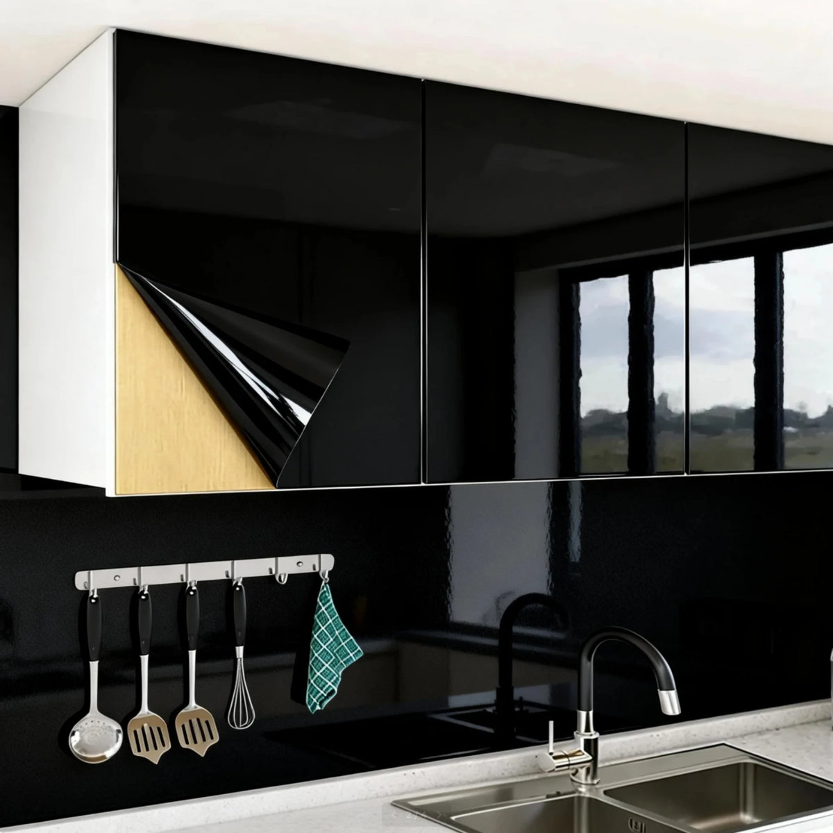 panneau decoratif autoadhesif moderne noir mat impermeable antistatique isolation thermique absorption son résistant moisissure