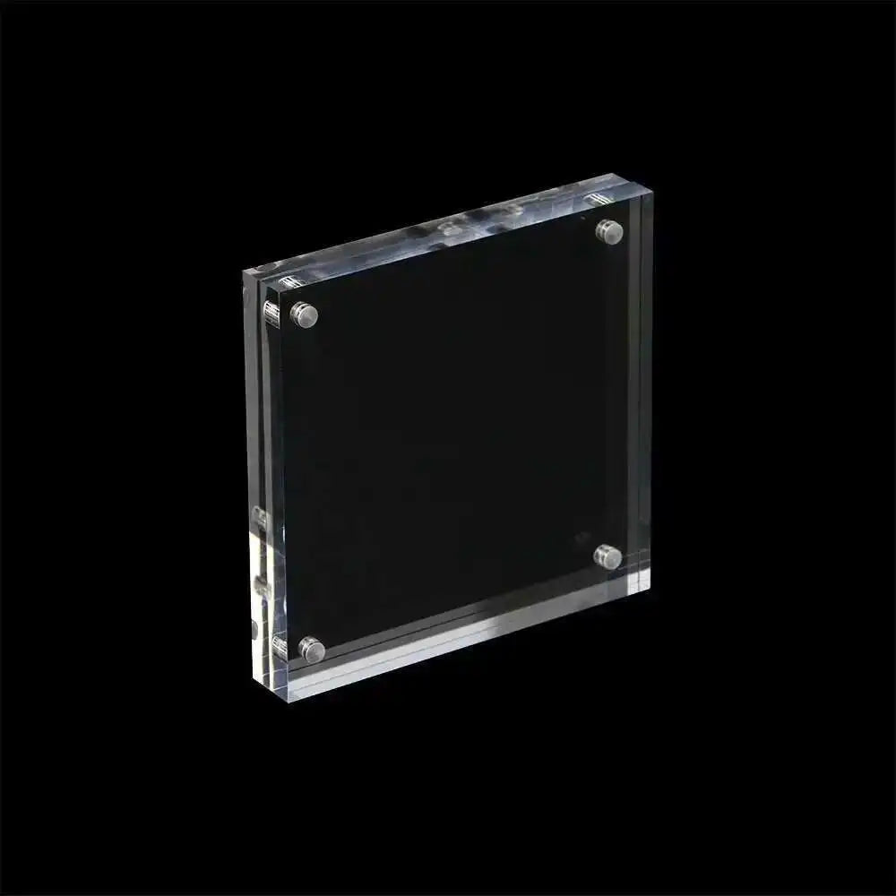 cadre photo moderne acrylique transparent 120x120mm 135x135mm 150x150mm support présentation