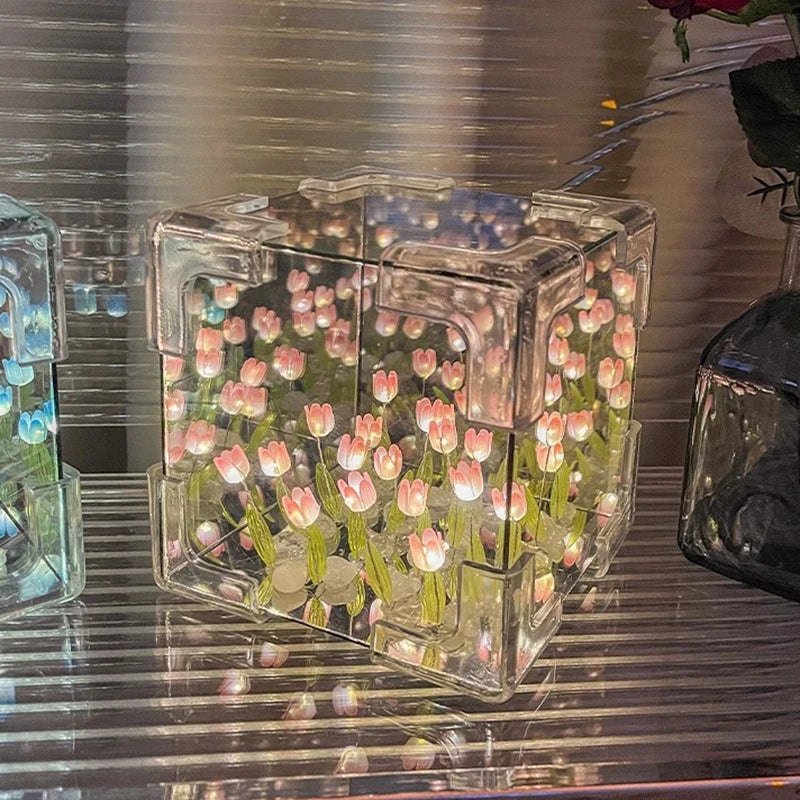 décorations transparentes tulipes opalescentes boîtes clips modernes intérieur saint valentin anniversaire baby shower