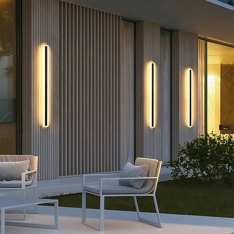 lampe murale led moderne minimaliste noir blanche ip65 hydrofuge 85265vextérieur