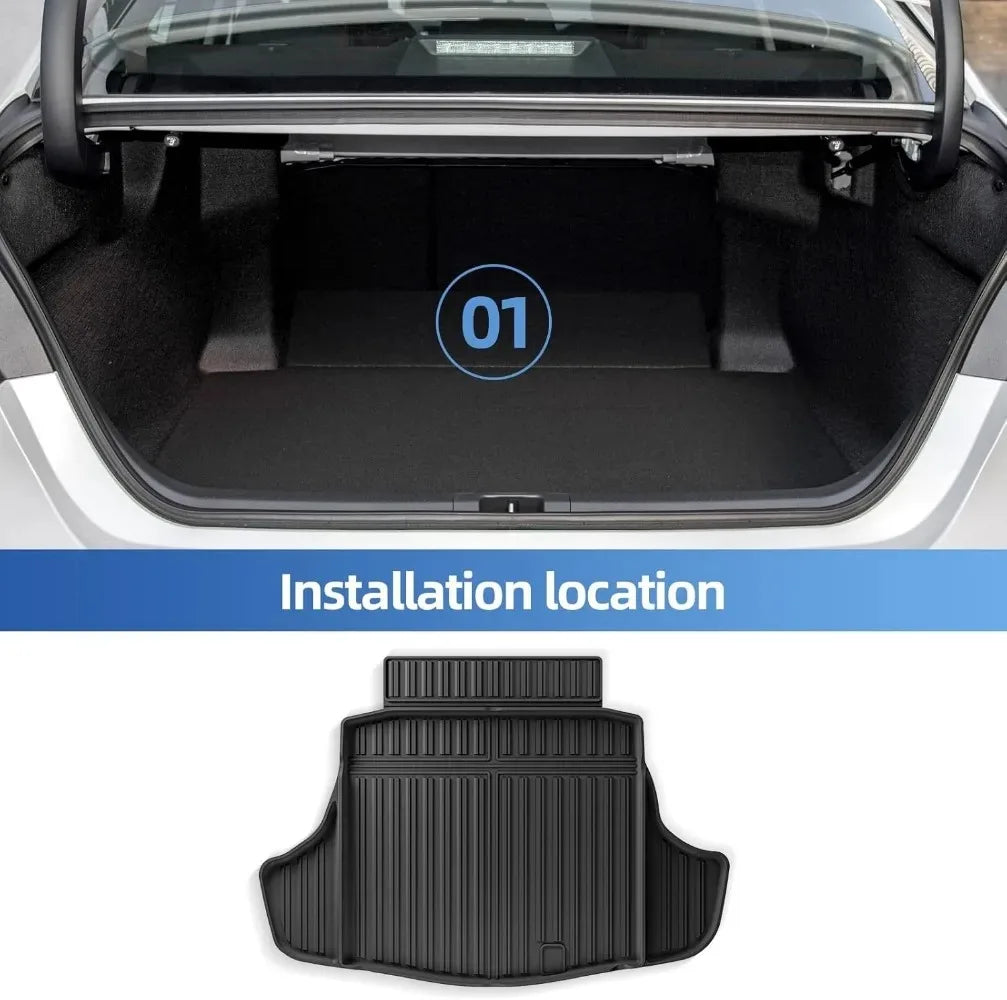 tapis sol voiture noir rayures horizontales moderne intérieur première rangée deux rangées