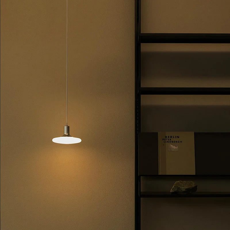 suspension lumineuse moderne blanc pendentif verre opaque câble électrique interrupteur universel chambre salon