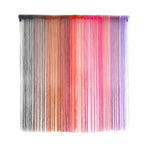 rideau franges transparent bohème salon couleur rouge vert bleu polyester 50x200cm
