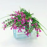 bouquet artificiel moderne fleurs blanches violettes jaunes ornement maison extérieur noël anniversaire mariage