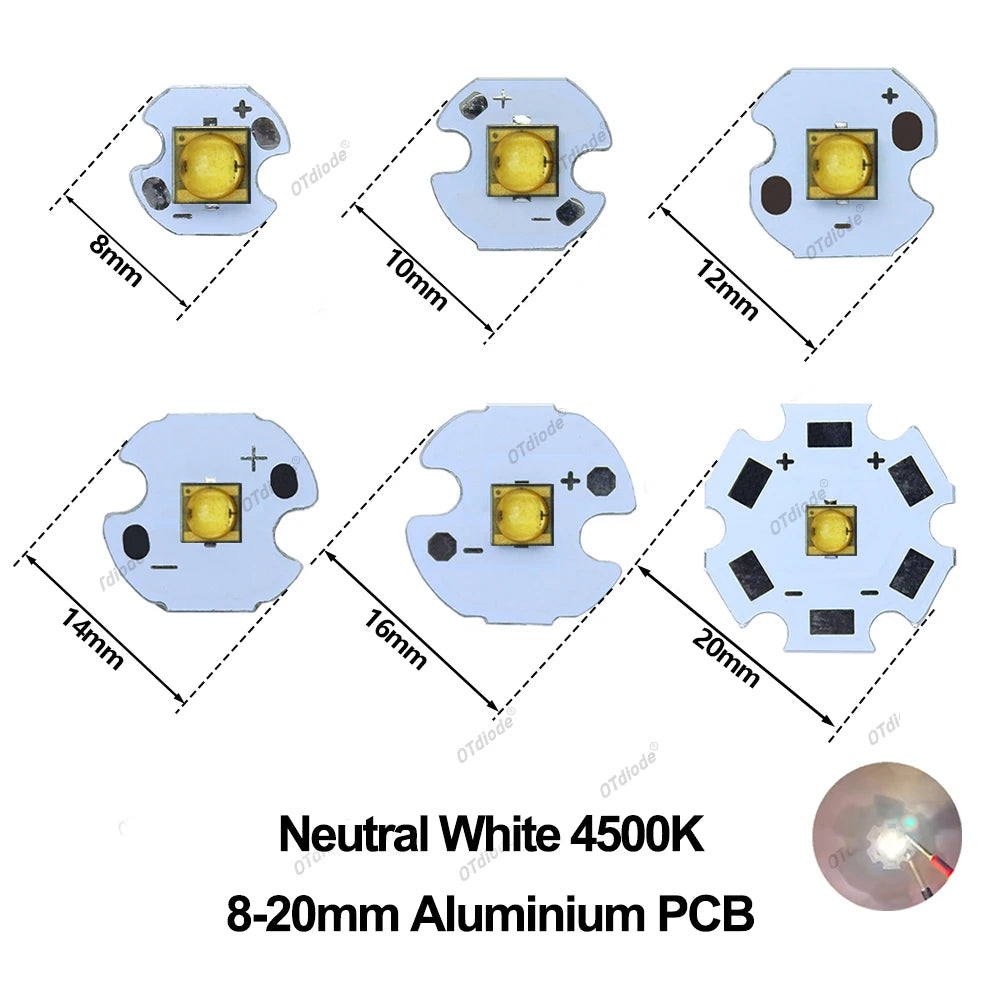 LED 3W 8mm 10mm 12mm 14mm 16mm 20mm Blanc Froid Neutre Chaud Moderne