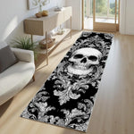 tapis gothique crâne roses moderne polypropylène polyester antidérapant salon chambre extérieur