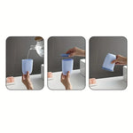 pot savon silicone bleu rose blanc moderne minimaliste adhésif couvercle