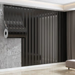 rideau vertical moderne rayures verticales beige gris noir doré adhésif