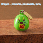 pendentif décoration animal souris lapin cochon chinois fú cuivre marron blanc orange vert bleu