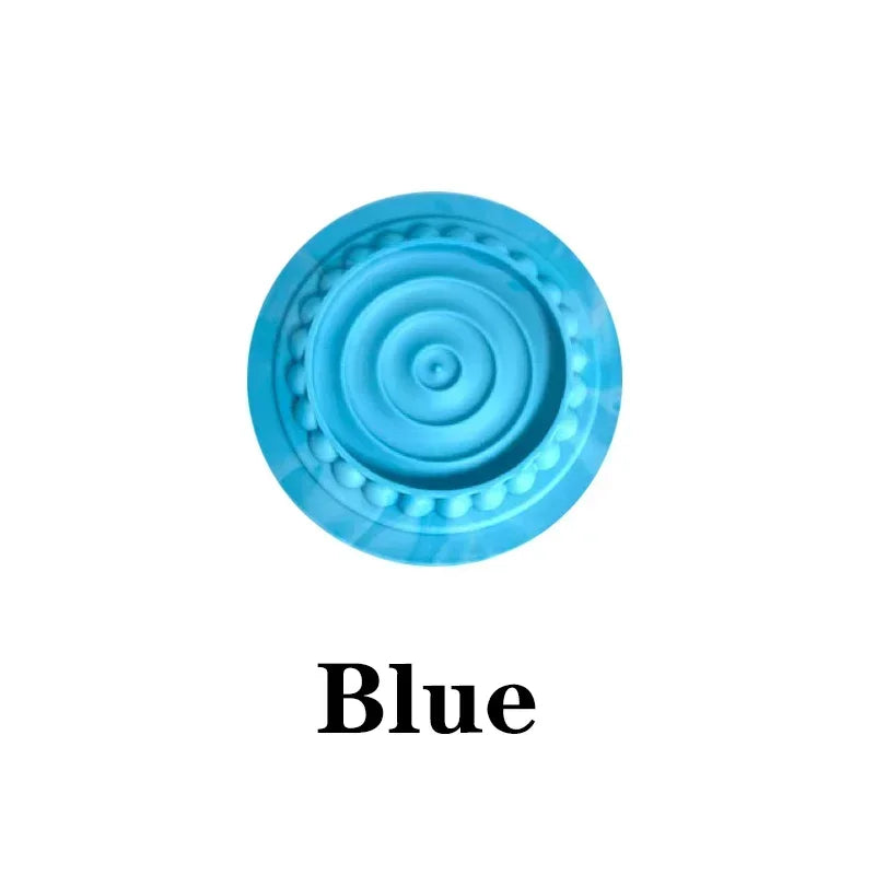assiette chat moderne distributeur lent anti étouffement antidérapante couleurs vert gris bleu jaune reliefs