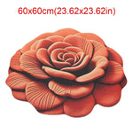 tapis fleur rose relief moderne polypropylène maison chambre rouges bleus verts violets noirs blancs