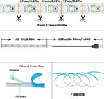 ruban led flexible blanc adhésif moderne éclairage décoration maison 2m câble usb