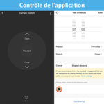interrupteur intelligent rideau roulant wifi google alexa app smart life blanc moderneécran tactile