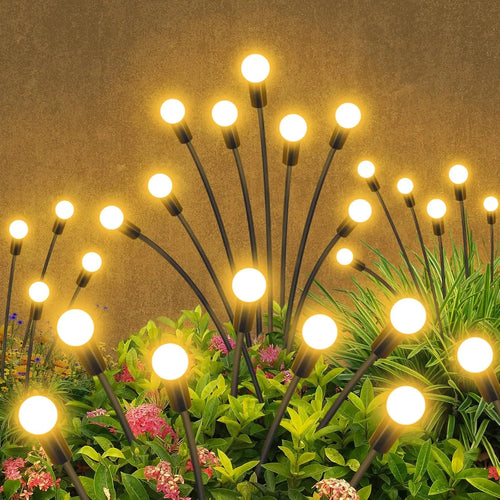 lumière solaire jardin led branches boules modernes halloween noël décoration extérieure oscillante