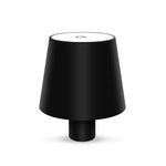lampe table moderne bleu noir blanc rayures verticales abat jour base rechargeable led 5w