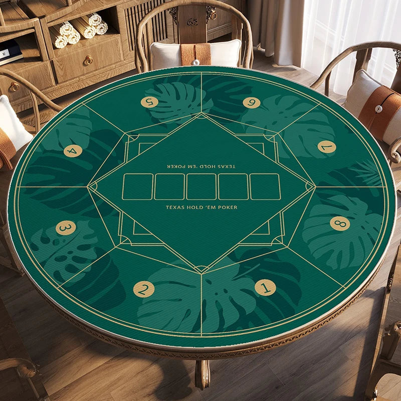 nappe poker tapis jeu vert bleu marine motif cartes table maison casino