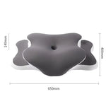 oreiller ergonomique mousse mémoire forme feuille bleu foncé alvéoles tête cou support moderne