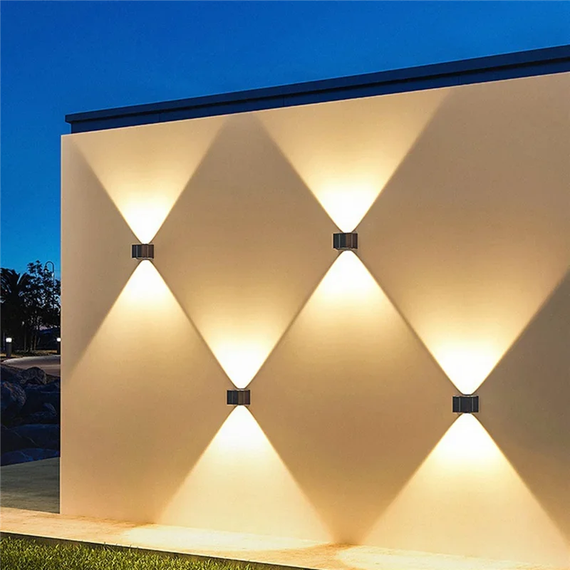 lampe murale solaire led rechargeable panneau solaire moderne batterie incluse éclairage extérieur ip65 hydrofuge