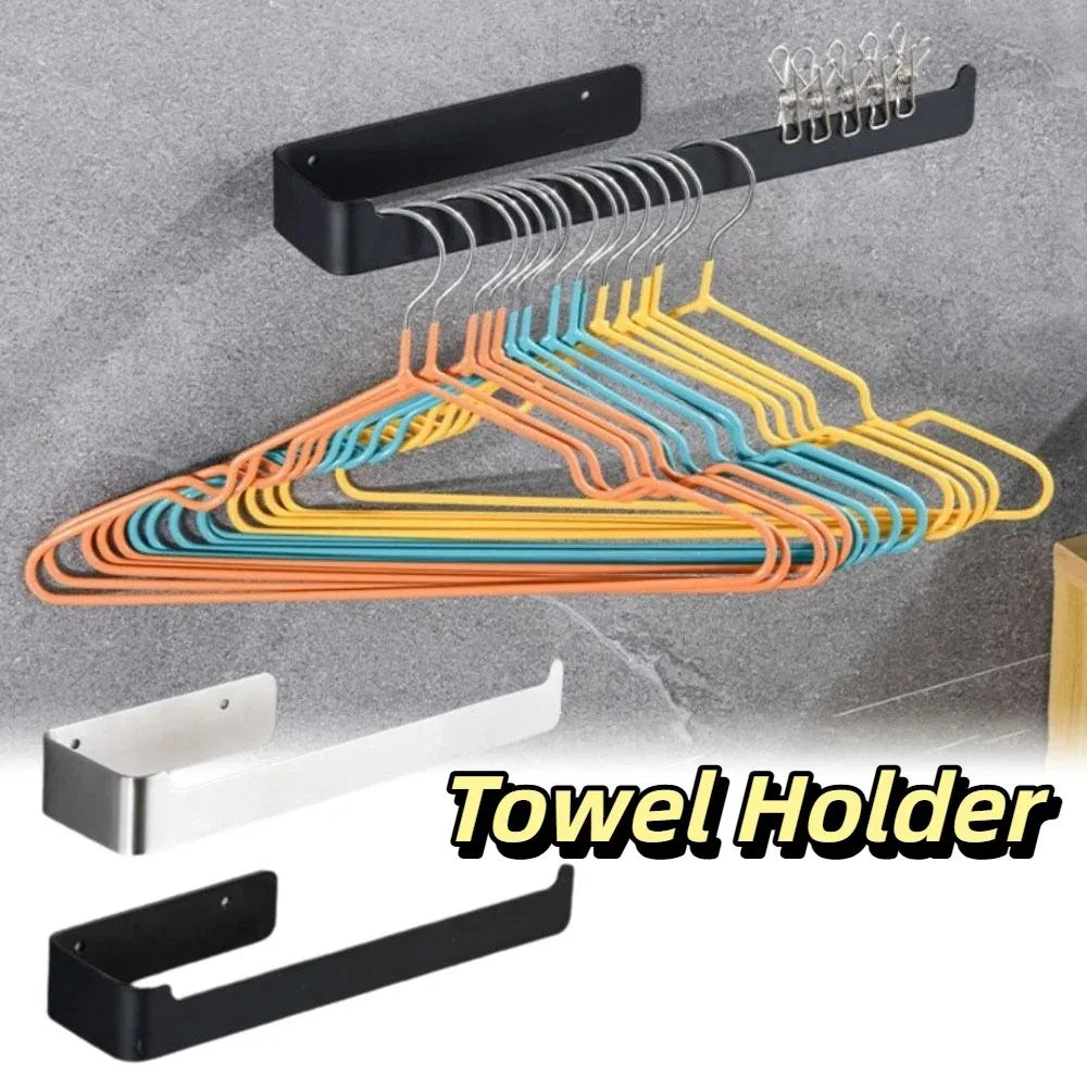 porte serviettes mural adhésif serviettes tissées moderne noir orange bleu gris minimaliste salle bain