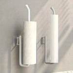porte serviettes blanc adhésif moderne acier inoxydable fixe mural salle bain 65g