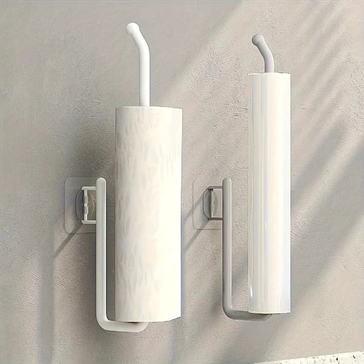 porte serviettes blanc adhésif moderne acier inoxydable fixe mural salle bain 65g
