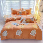 Housse de couette 160x200 cm couleur bleu marine sur lit double