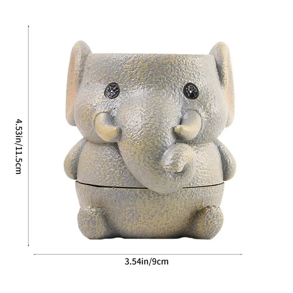 cache pot panda éléphant raton laveur blanc noir mignon cartoon succulente maison voyage