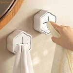 porte serviettes mural adhésif blanc motif croix moderne acrylique auto fixation vaisselle cuisine