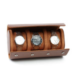 boîtes montres simili cuir noir bleu marron classiques montres protection anti poussière