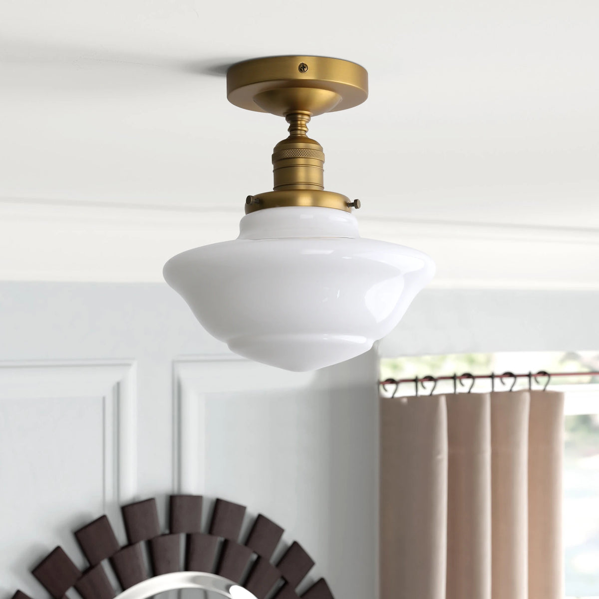lampe classique or blanc mat éclairage salon chambre vintage moderne