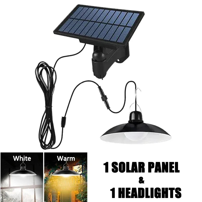 lampe suspendue solaire noire moderne ip65 led télécommande facileextérieur