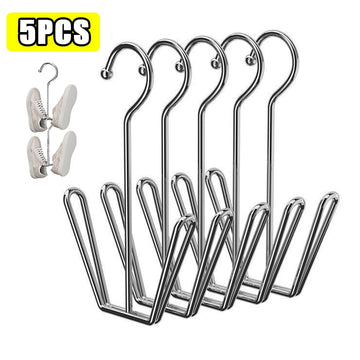 porte souliers argenté moderne réutilisable tringle fixe cintre chaussures séchoir gain place organiser déshumidifier