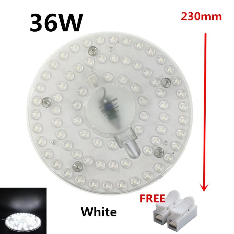 lampe led plafonnier rond diodes aimants blanc moderne haute luminosité 12w 18w 24w