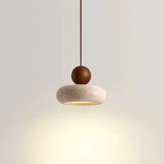 suspension lumineuse moderne pierre naturelle blanc brun lustre salon cuisine chambre minimaliste