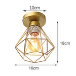 lampe moderne or structure métallique géométrique éclairage quotidien chambre cuisine salle manger entree