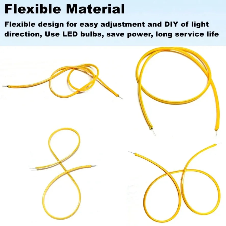 décoration lumière flexible filament led 300mm jaune moderne clips festive