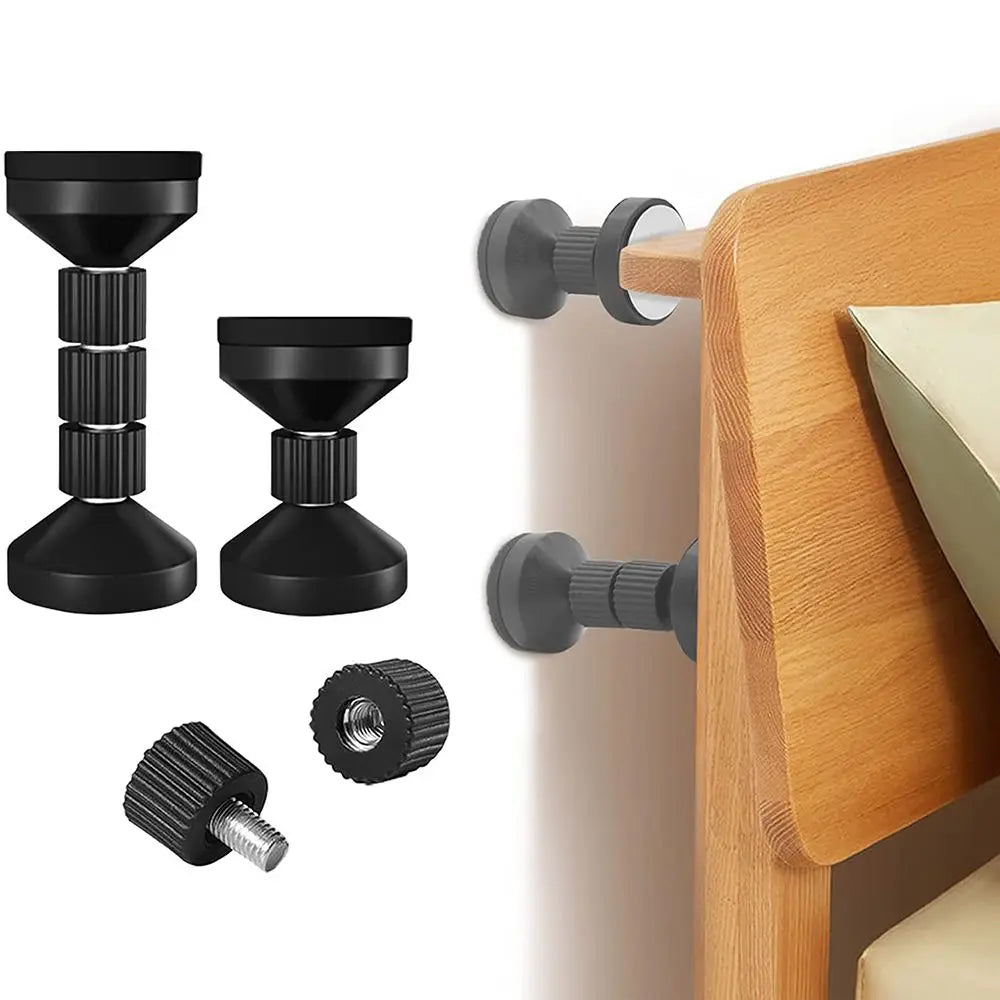 supports meubles anti secouements ventouses vis noir bois clair hauteur réglable moderne minimaliste fixations