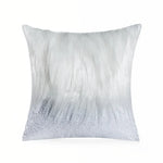 housse coussin sequins blanche moderne adhésive 40x40cm lit canapé voiture
